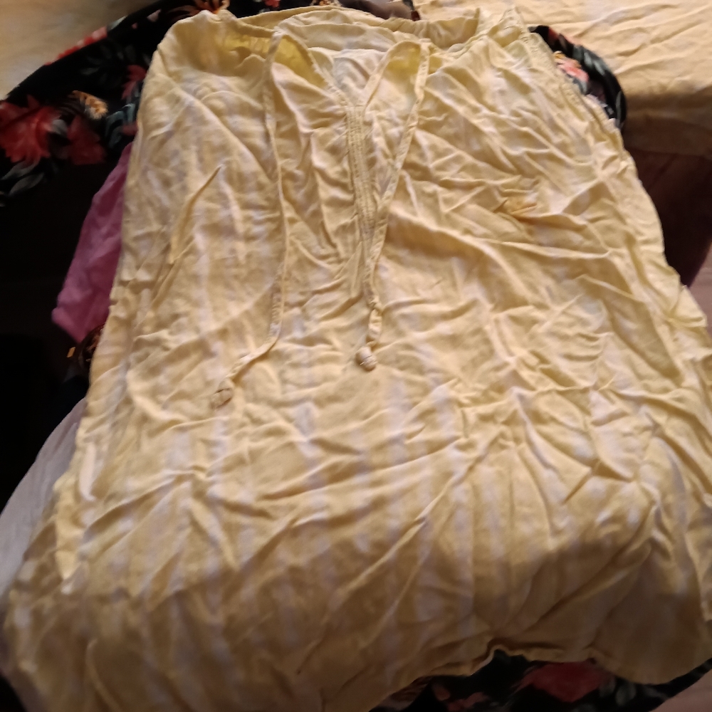 Yellow chiffon blouse